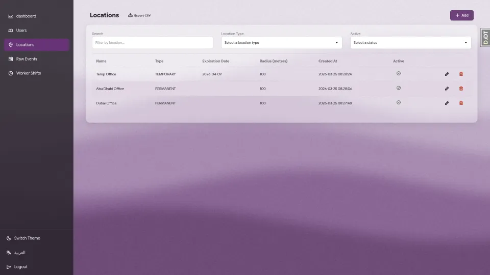 Hadir Admin Panel
